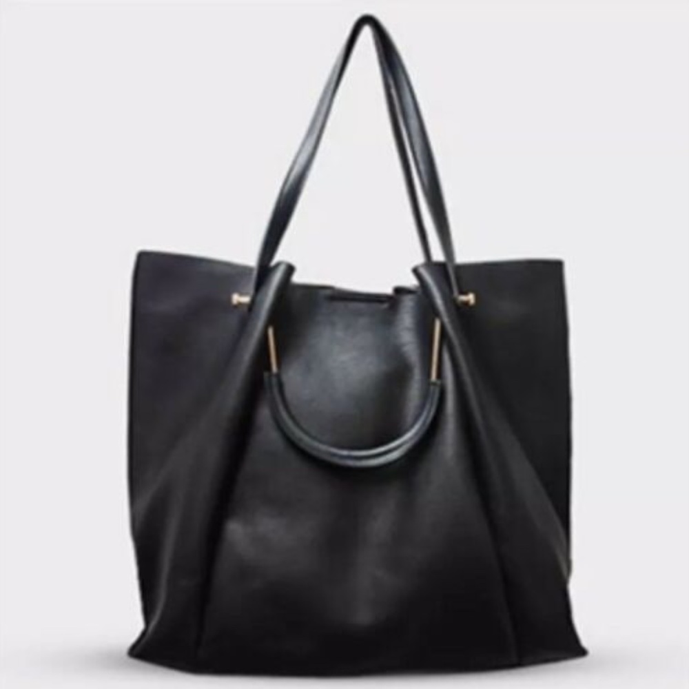 NWT Sondra Roberts Squared Tote Bag Purse Black
